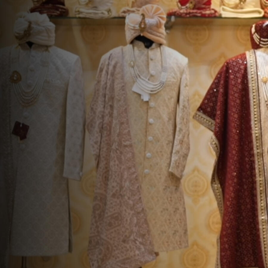 Custom Jacquard Sherwani